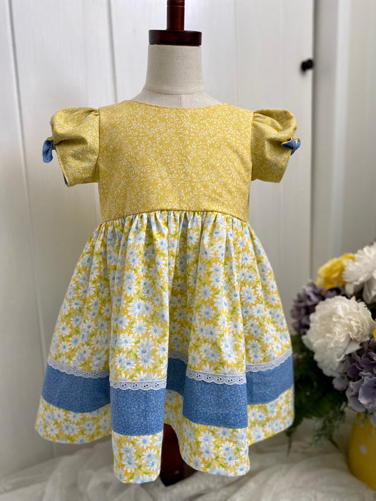 Yellow with Blue Stripe