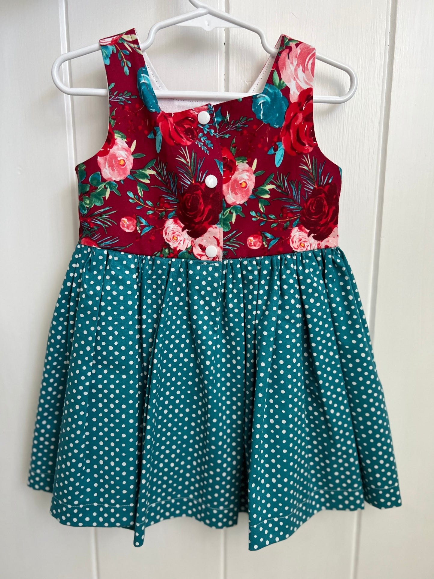 Red Floral and Teal
