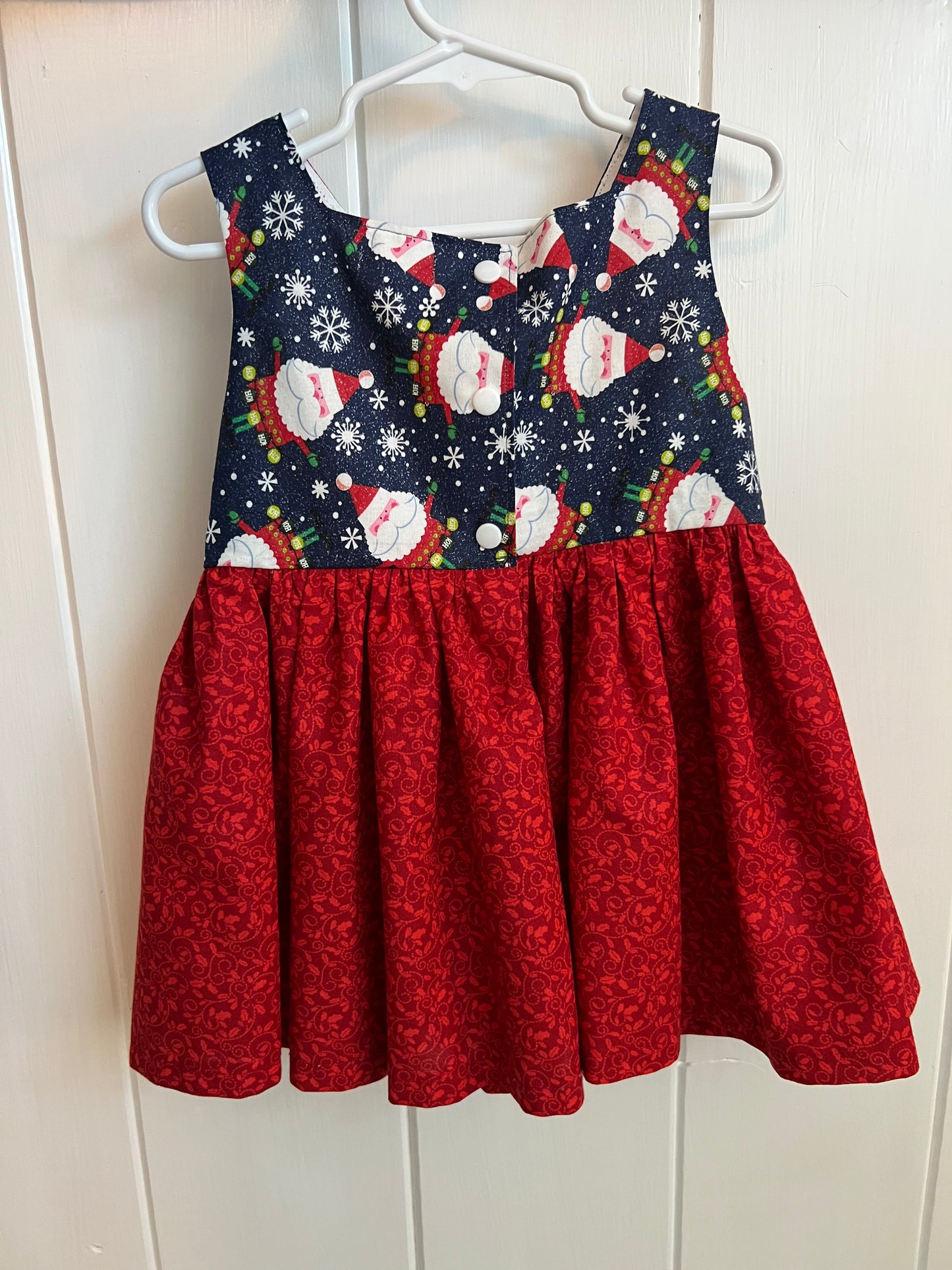 Blue and Red Santa
