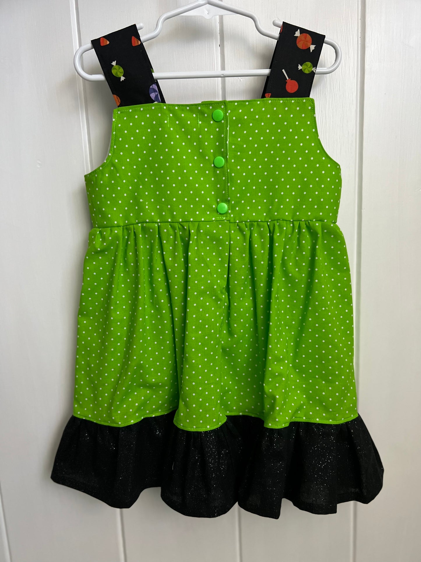 Green with Black Ruffle