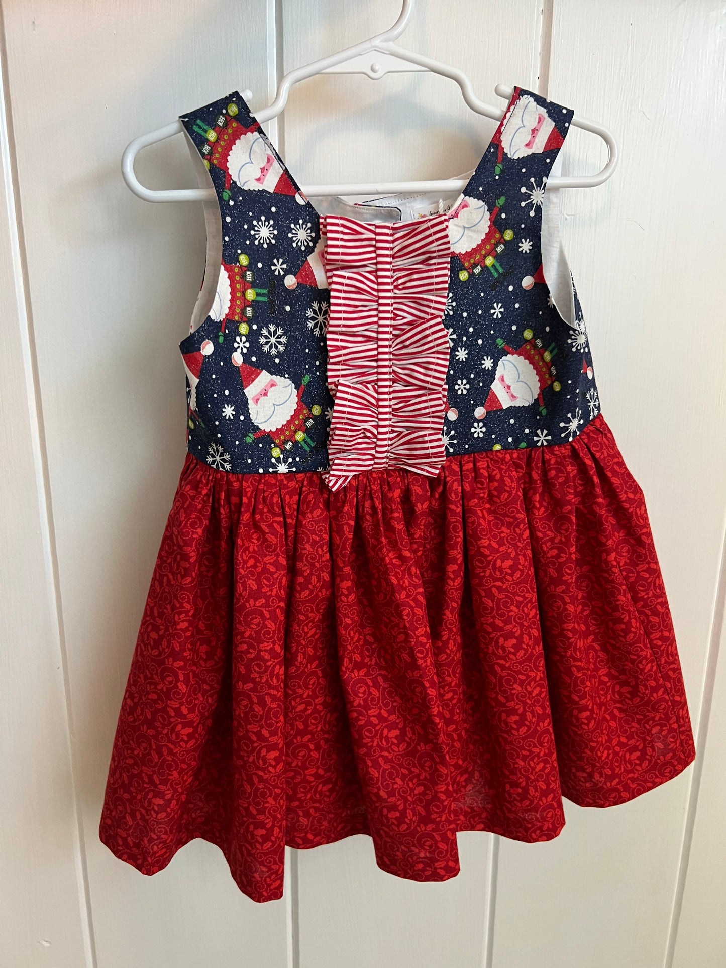 Blue and Red Santa