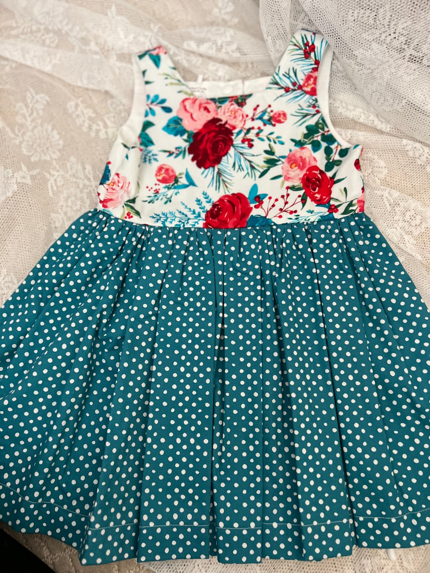 Floral and Teal with Patch