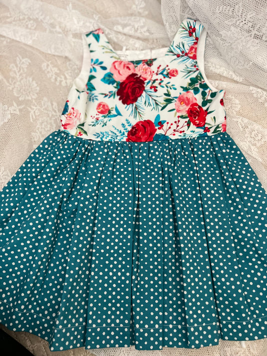 Floral and Teal with Patch