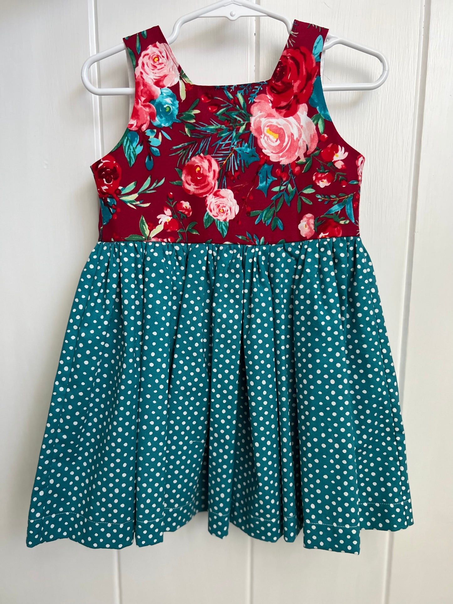 Red Floral and Teal