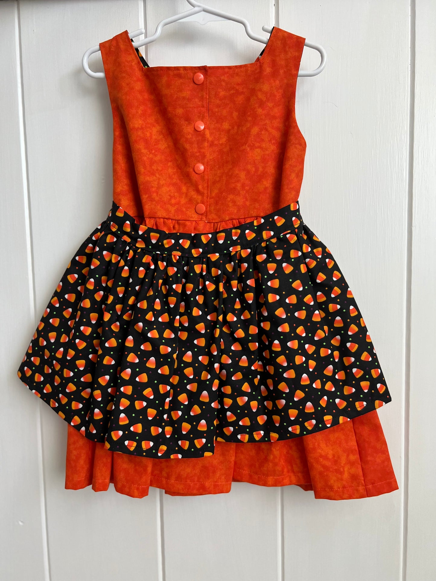Orange with Candy Corn Apron