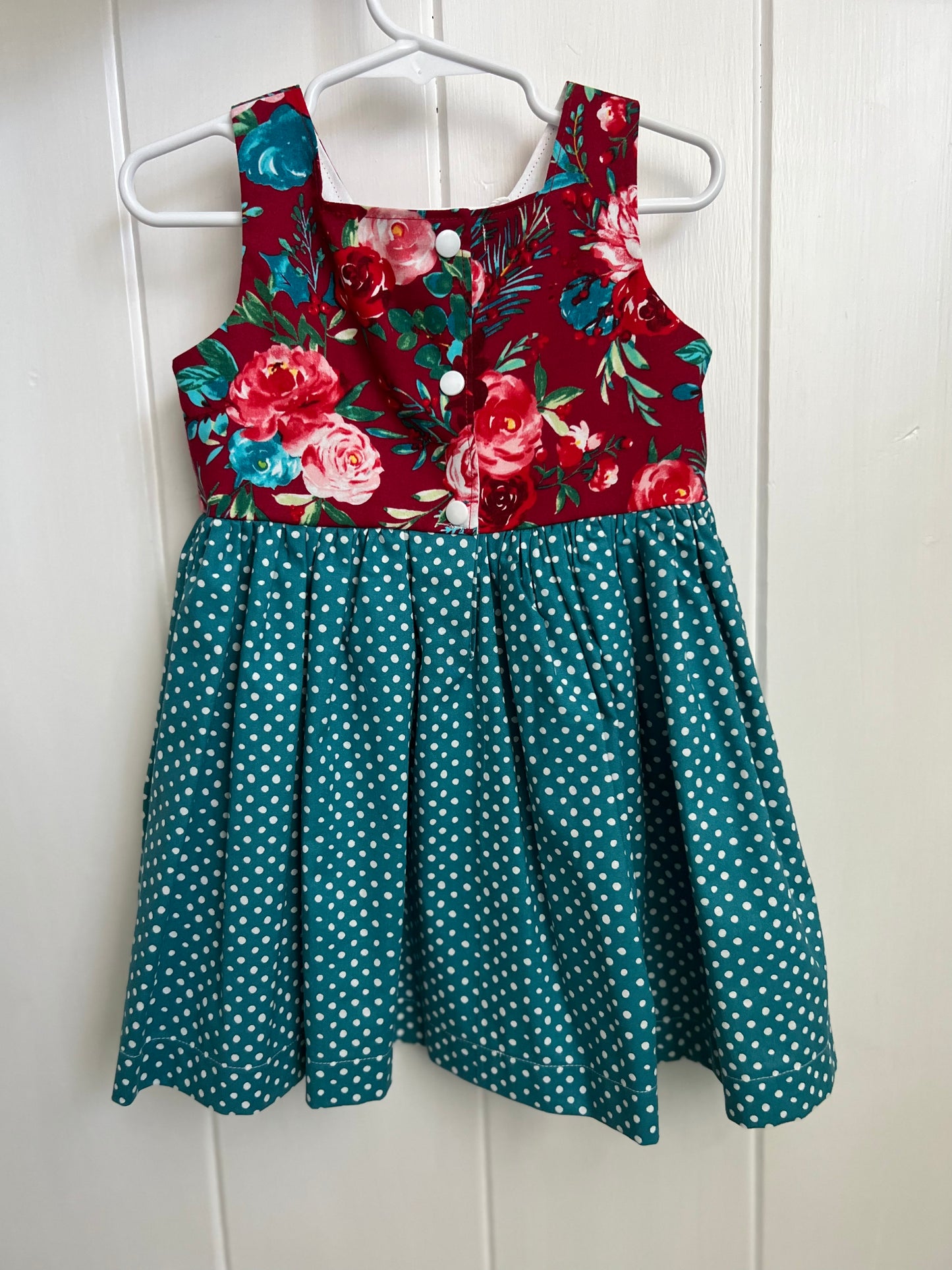 Red Floral and Teal